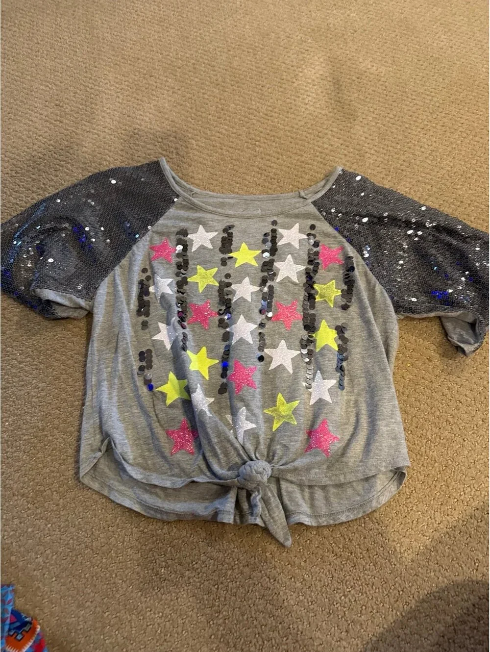 Justice size 16 sequin star shirt